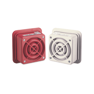 AudioMaster® Altavoz Reentrante Listado contra incendios UL de 2 Watts, De 25 Vrms color Rojo