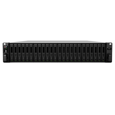 Servidor All-Flash Synology FlashStation FS6400 | 24 Bahías SAS-SATA | Dual Intel Xeon Silver 4110 | 32GB DDR4 ECC RDIMM | 10GbE | Escalable hasta 72 Unidades.
