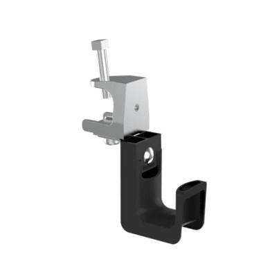 Sujetador STRONGHOLD tipo J (J-Hook), Con Abrazadera de Tornillo para Montaje, Hasta 8 Cables Cat6, Nylon 6.6, Color Negro, 1 pieza