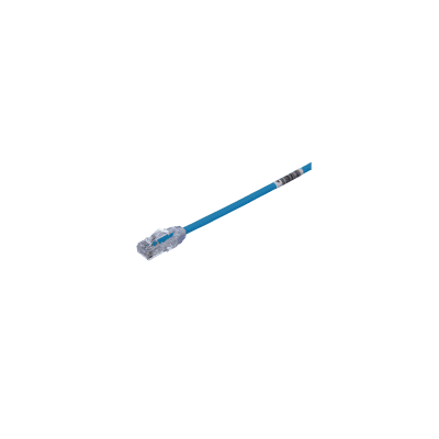 Cable de Parcheo UTP Cat6A, CM/LSZH, Diámetro Reducido (28AWG), Color Azul, 2 m.