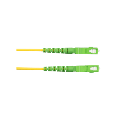 Jumper de Fibra Optica Monomodo 9/125 OS2, SC/APC-SC/APC Simplex, OFNR (Riser), Color Amarillo, 5 Metros