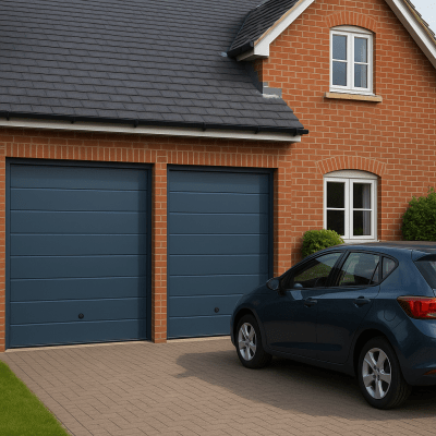 Puerta D / Garage D / Alta Calidad / Linea Central / Color GRIS /  acabdo DELUXE / 16X7 pies / AISLADA / Estilo Americana.