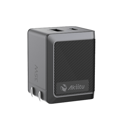 Cargador PRO USB-A / USB-C a C  / Tecnología GaN (Nitruro de Galio / Fast-Charging / Potencia 60W / Velocidad Transferencia 480 Mbps / Material Silicona No Tóxica /  Conector Aluminio Anodizado