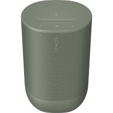 SONOS MOVE2 Altavoz inteligente portátil, Sonido estéreo, Graves a través de un woofer medio ajustado con precisión, Escucha optimizada con ajuste Trueplay, Hasta 24 horas de batería, Base de carga inalámbrica incluida, Transmisión Bluetooth y Wi-Fi