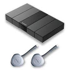MAXHUB WB05 Presentador Inalambrico con un solo clic para salida 4K Ultra HD. 2 Salidas HDMI para pantalla dual, BYOM central al que pueden conectarse periféricos A/V externos.
