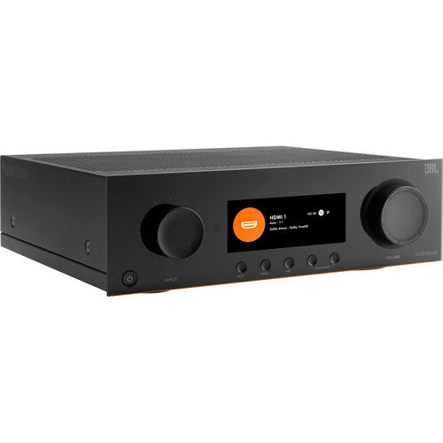 JBL MA9100HP. Receptor AV 9.2 canales, Hasta 140 W por canal a 8 ohmios, 8K HDR y sonido Dolby Atmos. Conectividad WiFi, Bluetooth y calibración Dirac Live. Audio de alta fidelidad premium en Store Smart House. ¡Envío rápido y garantía oficial!