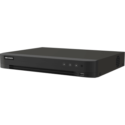 DVR 16 Canales TURBOHD + 8 Canales IP / 5 Megapixel Lite - 3K Lite / Audio de Dos Vías por Coaxitron / Reconocimiento Facial / ACUSENSE (Evita falsas alarmas) / 1 Bahía de Disco Duro / Salida de Video en Full HD