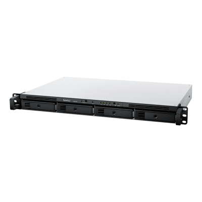 NAS RackStation RS422+ | 4 Bahías | 1U | AMD Ryzen R1600 | 2 GB DDR4 ECC | 570 MB/s Lectura | 530 MB/s Escritura | Puertos Dual 1GbE | Actualización 10GbE | Compatibilidad RAID | Synology DSM.