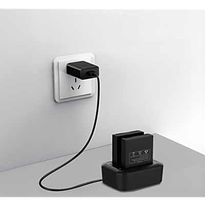 Base de Carga Dual para Baterías de Bodycam| Compatible con XMRX5V2| Diseño Compacto | Carga Rápida Dual |  Indicadores de Estado| Material ABS | No incluye Bateria.