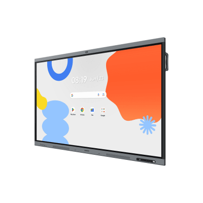 Pantalla Interactiva WAFX-P Series 65" 4K UHD / Android 15 EDLA / Octa-core CPU / 48MP Cámara Integrada / 8 Micrófonos Far-Field / 50 Puntos Touch IR / Wi-Fi 6 / 16GB RAM / 128GB Almacenamiento / Bocina 20W