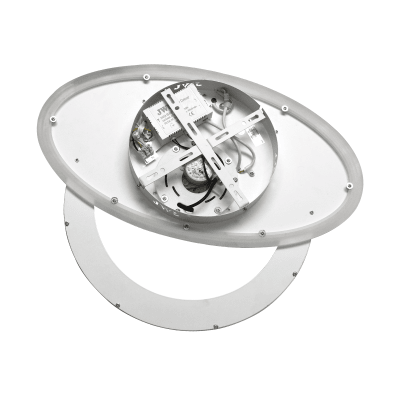 Ventilador de Techo con Luminario LED de 110 V CA 50/60 Hz /  88 W / 3 Tonos de Luz (6500 - 4 000 - 2 700 K) / Con giro 360° / Diámetro 550 mm / 6 Velocidades / Dimeable.