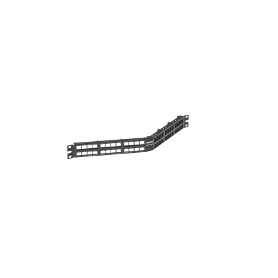 Panel de Parcheo Modular Keystone (Sin Conectores), Angulado, de 48 Puertos, 1UR
