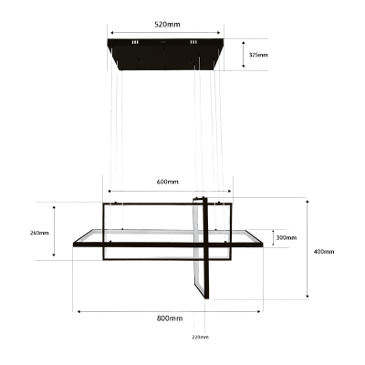 Lámpara de Techo LED / 100W / Luz Blanca 6500K, Neutra 4000K, Cálida 2700K / IP20 / Ángulo de Luz 120° / Aluminio y PC / Vida Útil 50,000h / Longitud de Cable Ajustable