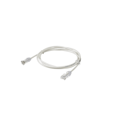 Cable de Parcheo TX6, UTP Cat6, Diámetro Reducido (28AWG), Color Blanco Mate, 15 ft