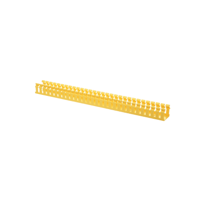 Canaleta Ranurada de PVC sin Tapa, Tipo H (Tapa Abisagrada), 2 in de Ancho, 2 in de Alto y 3048 mm de Largo, Color Amarillo