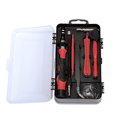 Juego de Reparación de Pantallas o Dispositivos Electrónicos de Uso Fino con 115 piezas con Estuche de Almacenaje.