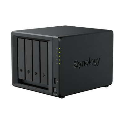 NAS DiskStation DS425+ | 4 Bahías | Intel Celeron J4125 2.7 GHz | 2 GB DDR4 / 2.5GbE + 1GbE | 2 Puertos USB 3.2 Gen 1 | 2 Ranuras M.2 NVMe | Hasta 80 TB | Synology DSM.