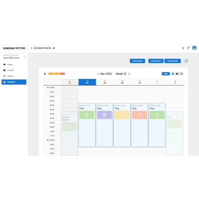 Licencia Anual para 1 pantalla en VXT-P series CMS Samsung Sistema de Visualizacion digital
