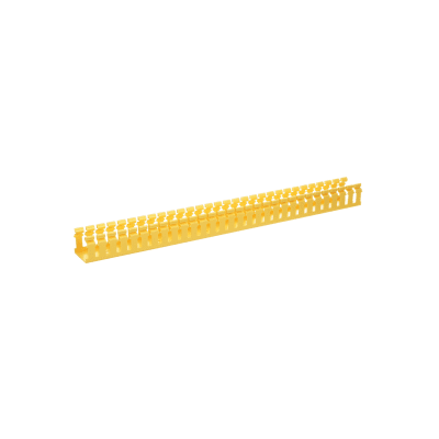 Canaleta Ranurada de PVC sin Tapa, Tipo H (Tapa Abisagrada), 2 in de Ancho, 2 in de Alto y 3048 mm de Largo, Color Amarillo