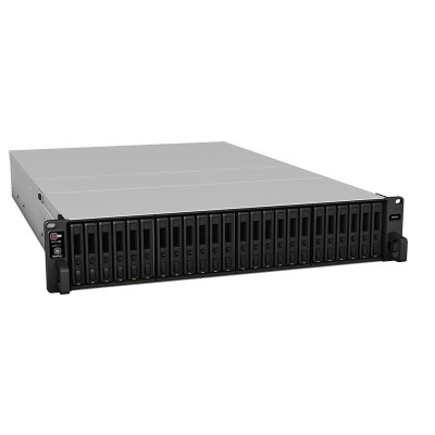 Servidor All-Flash Synology FlashStation FS6400 | 24 Bahías SAS-SATA | Dual Intel Xeon Silver 4110 | 32GB DDR4 ECC RDIMM | 10GbE | Escalable hasta 72 Unidades.