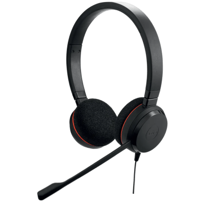 Jabra Evolve 20 DUO con conexión USB A/C, micrófono con cancelación de ruido de ultima generación, configuración Plug and Play (4999-823-169)