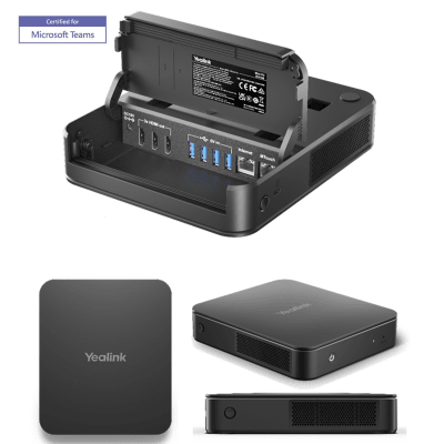 Sistema de Videoconferencia Yealink MVCS90 para Microsoft Teams Rooms ideal para Salas Grandes con Seguimiento Inteligente y Audio Profesional.