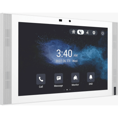 MONITOR COLOR BLANCO DE 10" IPS LCD / CERTIFICADO POR GOOGLE PLAY STORE / ANDROID 12 OS / WI-FI 6 / POE /  SIP / ENTRADAS DE ALARMA / ADMINISTRACIÓN 100 EN LA NUBE