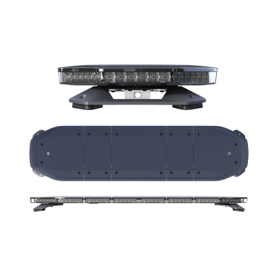 Barra de luces LED de 48", 216 LED, Dual Color, Programable, Rojo/Azul/Ámbar/Claro, Ideal para Equipar Unidades de Seguridad Publica con Domos Negros