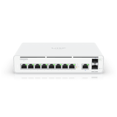 Consola UISP de Ubiquiti / Gateway y Switch de Red Gigabit / Controlador con Plataforma UISP para gestión remota de WISP (airMAX, airFiber, uFiber, LTU, edgeMAX, airCube) / 128 GB SSD / (1) WAN 1GbE / (1) WAN SFP+10G / (8) puertos LAN GbE RJ45