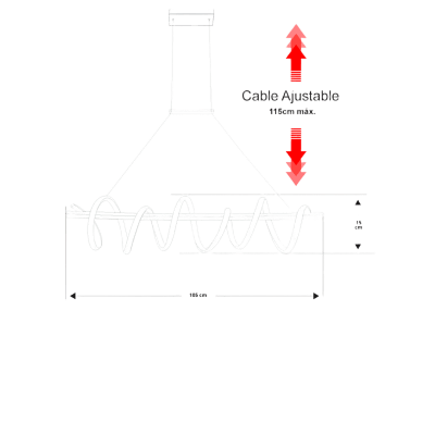 Lámpara de Techo LED / 80W / Flujo Luminoso 6400 Im / Ø1050 mm / Luz Blanca 6500K - Neutra 4000K - Cálida 2700K / Vida Útil 50,000 h / IP20 / Montaje Sobreponer / Blanco / Aluminio y PC