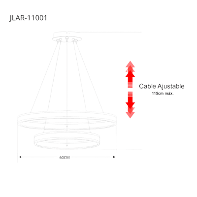 Lámpara de Techo LED / Chips LED Ahorra Energía 80% / 110W / Flujo Luminoso 8,800 lm / Montaje Sobreponer / Interior IP20 / Vida Útil 50,000 h