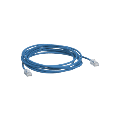 Cable de Parcheo TX6, UTP Cat6, Diámetro Reducido (28AWG), Color Azul, 30 m