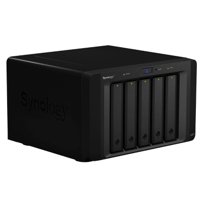 Unidad de Expansión Synology DX517 | 5 Bahías SATA HDD/SSD 3.5" y 2.5" | Puerto eSATA | Diseño Hot-Swap | Compatible con DS1517+ y DS1817+.