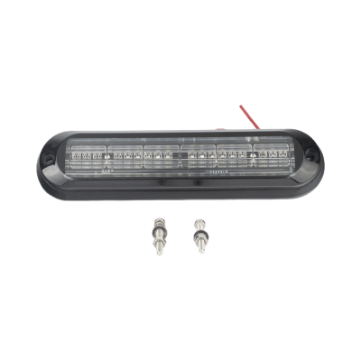 Luz Auxiliar Ultra Brillante  IP67 de 18 LEDs, Color Rojo/Azul/Ambar, con mica transparente y bisel negro