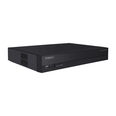 NVR 8 Megapíxel / 8 canales / H.265 / P2P Wisenet / 8 puertos PoE / Incluye 2TB para grabacion / NDAA