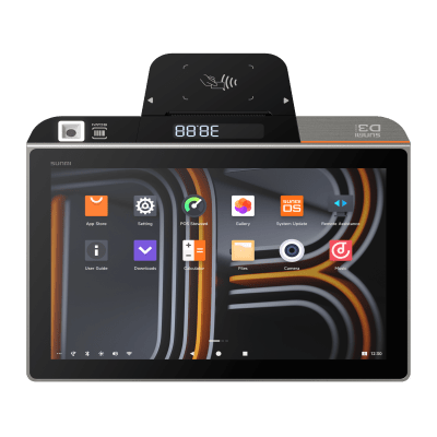 Terminal POS de Escritorio / 10.1" IPS / Qualcomm Hexa-Core 2.4 GHz / 3 GB RAM + 32 GB ROM / Impresora Térmica 58 mm / Android 13 / IP54 / 4G / Wi-Fi Dual Band / Bluetooth 5.0