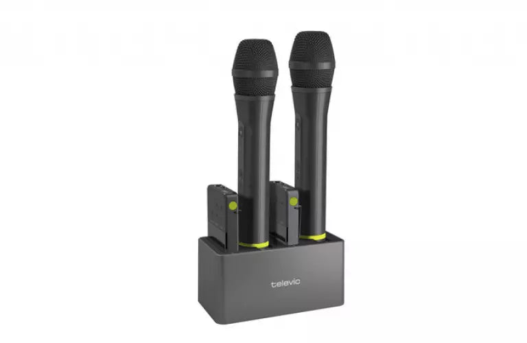 TELEVIC UNITE TH Transmisor de mano optimizado para aplicaciones de visitas guiadas, interpretación multilingüe, intercomunicación y escucha asistida. DSP integrado, cifrado AES de 256 bits personalizable, Alcance de hasta 300 m, Interfaz Bluetooth