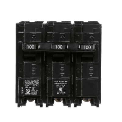 Interruptor automático enchufable tipo QP 3 polos, 100 amp.