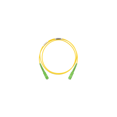 Jumper de Fibra Optica Monomodo 9/125 OS2, SC/APC-SC/APC Simplex, OFNR (Riser), Color Amarillo, 5 Metros