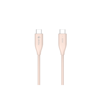 Cable de Carga USB-C a C / 1 Metro / Tecnología GaN (Nitruro de Galio / Fast-Charging / Potencia 60W / Velocidad Transferencia 480 Mbps / Material Silicona No Tóxica /  Conector Aluminio Anodizado