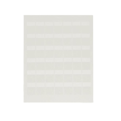 Hojas con 1000 Etiquetas Auto-laminadas para Impresora Láser/Inyección de Tinta, para Cables de 4.1 a 6.6 mm de Diámetro, Color Blanco
