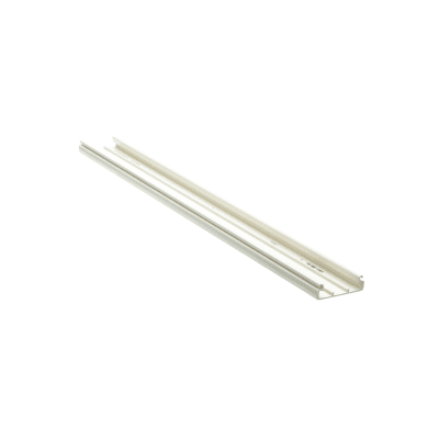 Base para canaleta T-45, de PVC rígido, con orificios perforados para montaje, 60.3 x 18.5 x 2400 mm, Color Blanco