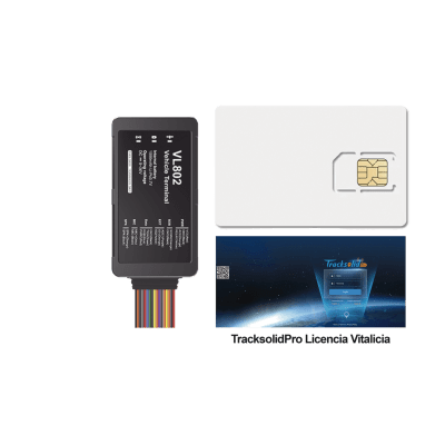 Kit localizador vehicular / 4G LTE / BLE / RS485 / Audio dos vias (requiere accesorios) / incluye SIM500MB2Y y Plataforma TrackSolidPro / Compatble con UL212 Sensor ultrasonico