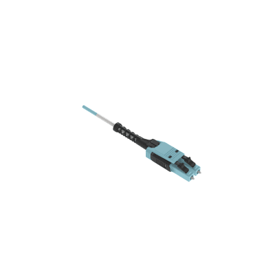 Jumper de Fibra Óptica Multimodo 50/125 OM4, LC-LC Uniboot Duplex, LSZH, Color Aqua, 3 Metros
