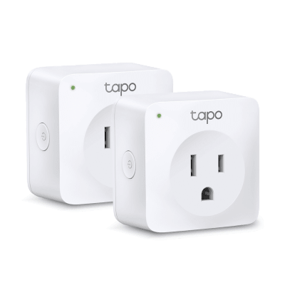 Mini tomacorriente inteligente Wi-Fi, 100 - 120V~, 50/60Hz, 15.0A, compatible con Amazon Alexa y Google Assistant, color blanco.