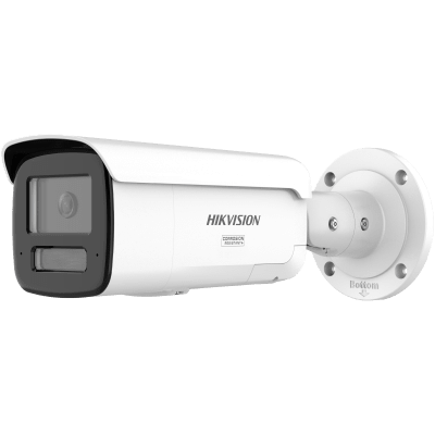 [Dual Light + ColorVu 3.0 + HikAI] Bala IP 4 Megapixel / Lente 4 mm / 60 mts IR + Luz Blanca / Exterior IP67 / Estrobo Azul y Rojo / WDR 130 dB / ACUSENSE 3.0 / Metal / NEMA 4X / ACUSEARCH