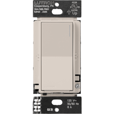 (RadioRA3) Apagador Auxiliar de pared, compañero de apagadores multilocación. Usar en 3 vías o escalera. Taupe