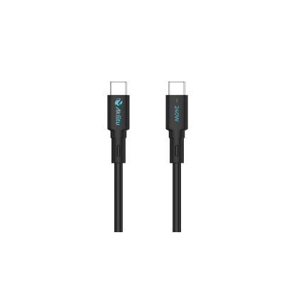 Cable de Carga USB-C a C / 1 Metro / Tecnología GaN (Nitruro de Galio) / Fast-Charging / Potencia 240W / Velocidad Transferencia 480 Mbps / Material  /  Conector Aluminio Anodizado