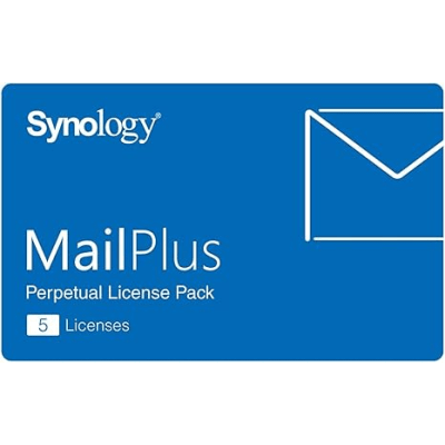 Paquete de Licencias Synology MailPlus | 5 Cuentas de Correo Electrónico Activas | Licencias Permanentes | Compatible con Soluciones High-Availability | Migración a Otro Synology NAS.