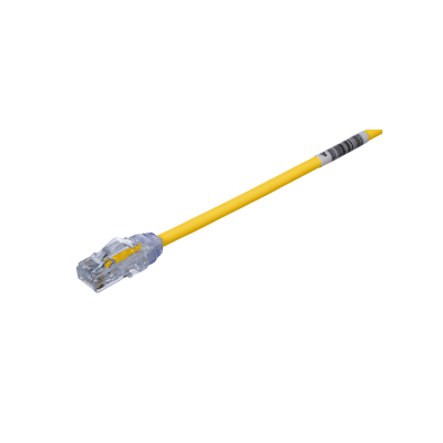 Cable de Parcheo UTP, Cat6A, 24 AWG, CM, Color Amarillo, 22ft